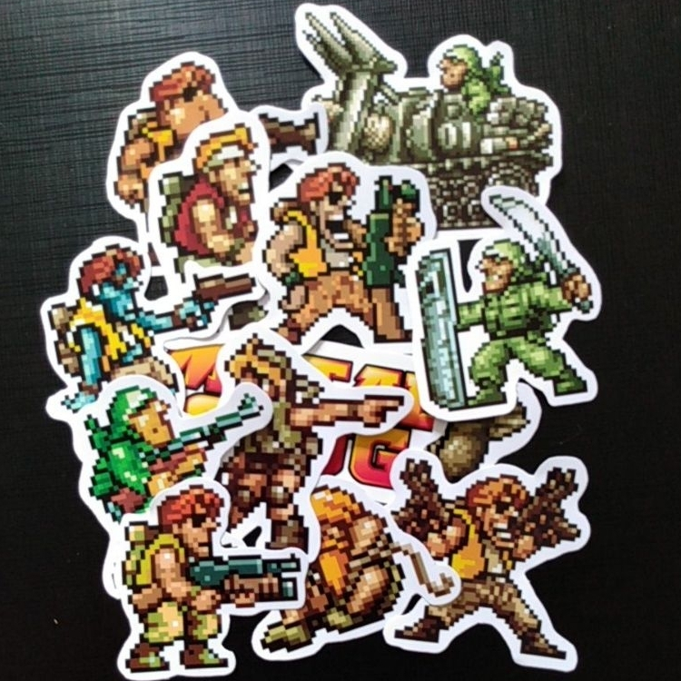 Pacote com 12 adesivos - Metal Slug