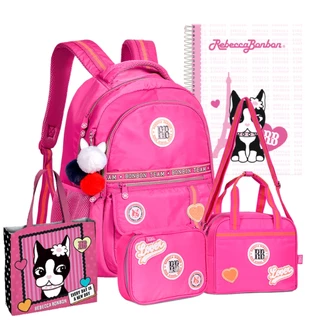 Coleção Completa Rebecca Bonbon Soft Mochila Estojo Lancheira Squeeze E MarmitInha RB