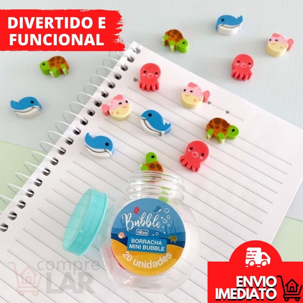 Borracha Mini Bichinhos Divertido Kit 20 Borrachinhas | Shopee Brasil