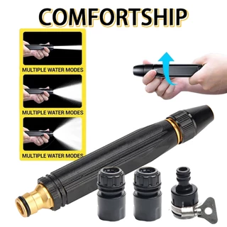 COMFORTSHIP>>Esguicho Bocal De Mangueira Regar Jardim Pistola Spray Água Alta Pressão Bico Limpeza Quintal Pistola
