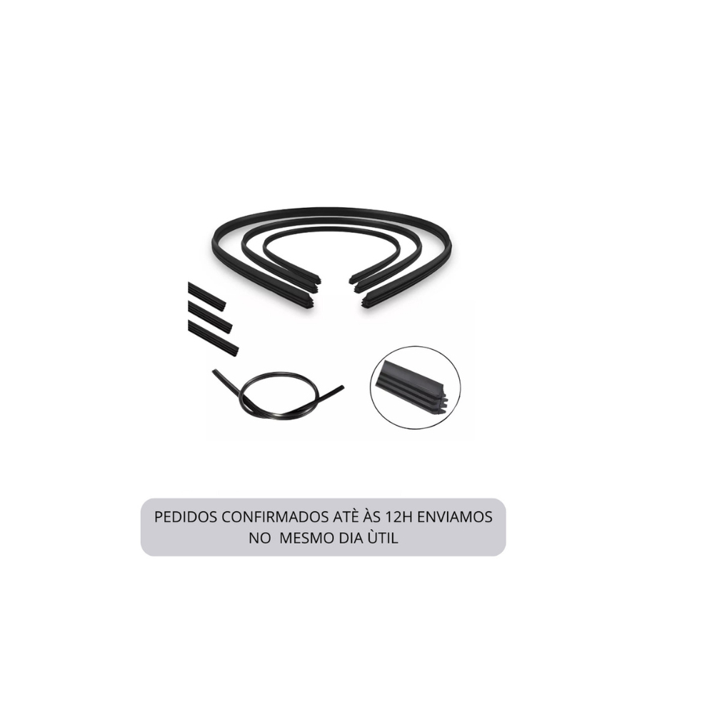 Refil de silicone 3 unidades para limpador de vidros automotivos TAMANHO 26 POLEGADAS
