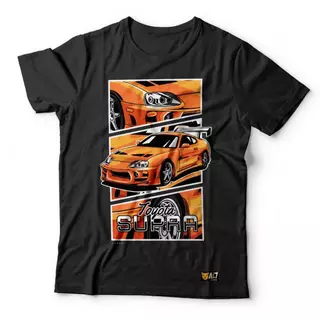 Camiseta Tshirt Carros Jdm Supra Laranja Velozes E Furiosos