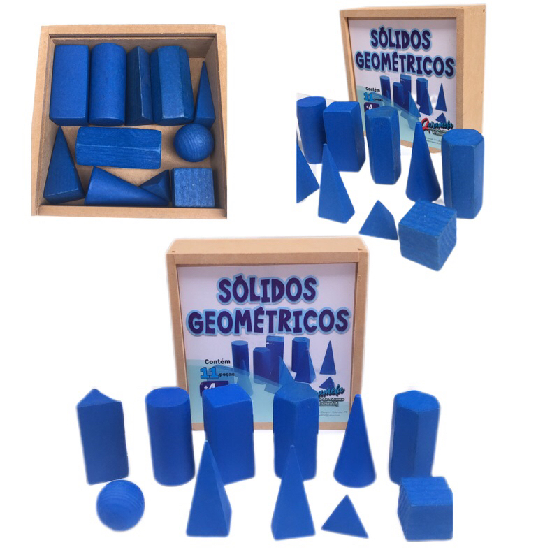 Brinquedo Pedagógico Matemático Sólidos Geométricos