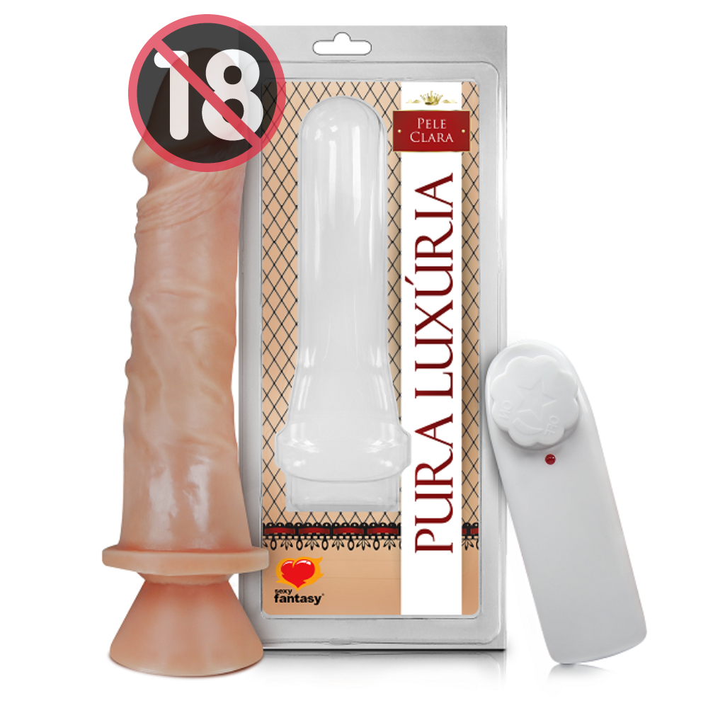 Prótese Peniana Realístico Com Vibro E Ventosa 18x4,4 Estimulador Ponto G - Sex Shop Produto Adulto
