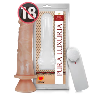 Prótese Peniana Realístico Com Vibro E Ventosa 18x4,4 Estimulador Ponto G - Sex Shop Produto Adulto