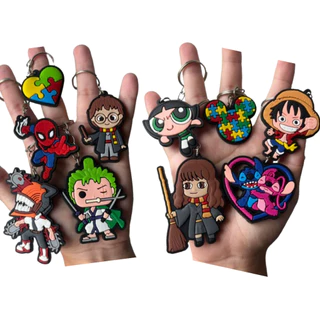 40 Chaveiros Emborrachados Diversos Personagens Geek Super Poderosas Harry Potter
