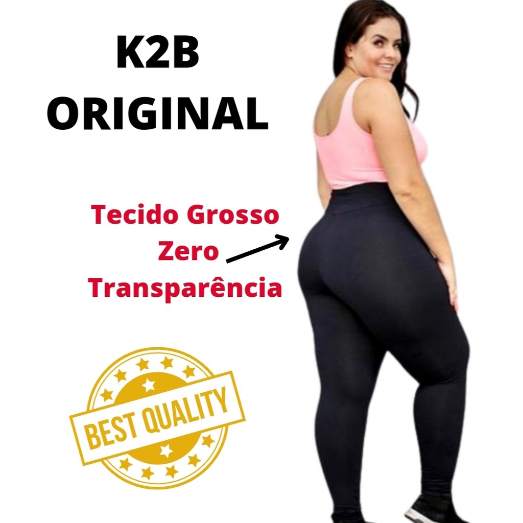 Calça Legging K2b Cós Alto 7 Cm Fitnes Feminina Original