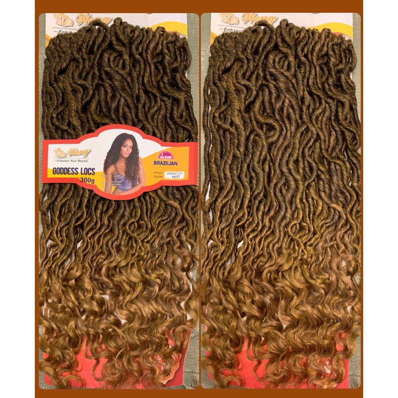 Cabelo Goddess ( Ombre mel ) - Fibra Orgânica Dreads Crochet Braids Weng 60cm