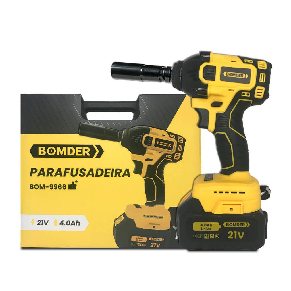 Parafusadeira Furadeira de Impacto [21V] Marca Bomder Modelo BOM-9966 ...