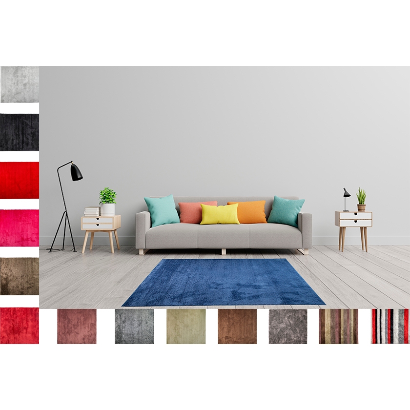 Tapete Sala Escritório Quadrado 0,80cm X 0,80cm Antiderrapante grande peludo felpudo fácil de limpar pelo curto quarto