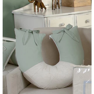 Almofada Amamentar Aventura na Selva Verde ou Azul 100% Algodão em Oferta na Shopee