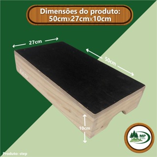 Step madeira 50x27x10 Academia Exercícios Ginastica/fitness educação física