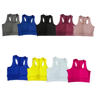 Kit 2 Top Fitness Miusa Sport Feminino Malhar nadador sem bojo Alta Sustentação Academia Treino em Oferta na Shopee