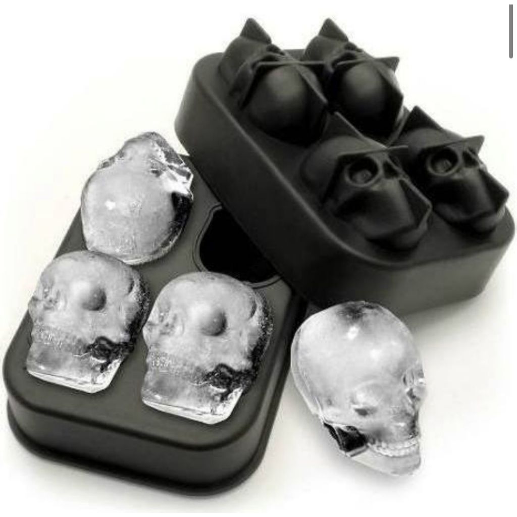 Forma De Silicone 14,5x12,5 CM De Gelo Fácil De Desinformar Em Formato De Caveira Grande Multiuso