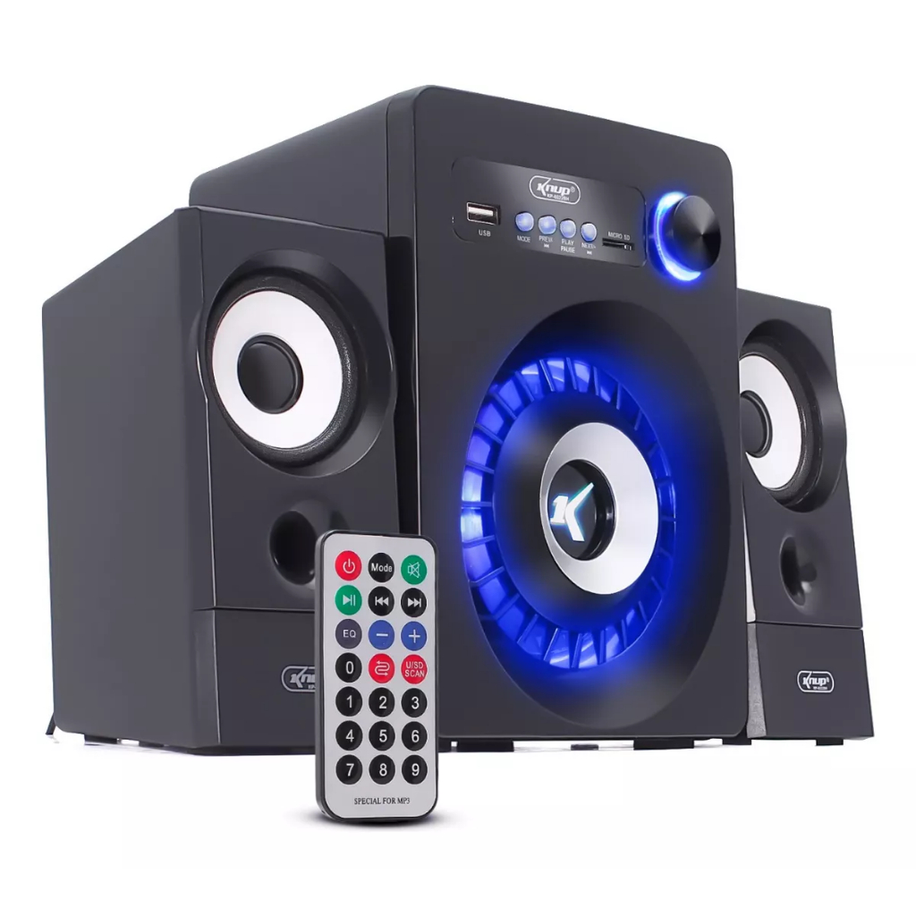 Home Theater Subwoofer 2.1 Caixa De Som P2 Para Tv Notebook