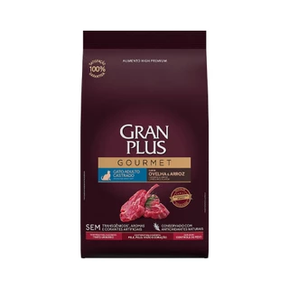 Ração Gran Plus Gourmet Gatos Castrados Ovelha e Arroz 10kg