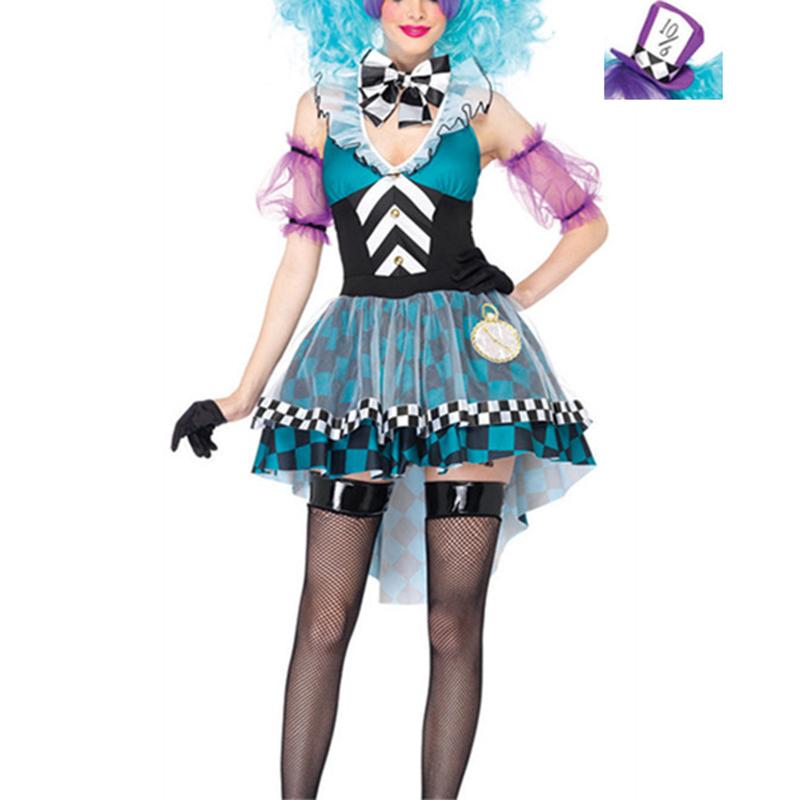 Fantasia Chapeleira Maluca Feminina Alice Carnaval Halloween