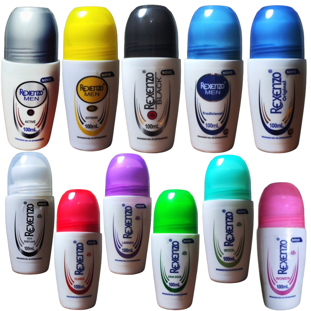 10 Desodorantes Roll-on 100ml - Rexenzo