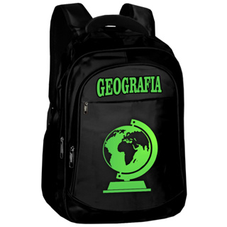 Mochila Geografia Faculdade Universitaria Bolsa Prata