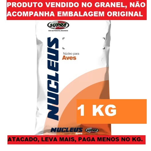 Atè 3Kg Núcleo/Nucleus Frango Inicial 4% Supra - Para produção de