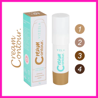 Vizzela Cream Contour Contorno em Stick (Contorno em Stick com textura cremosa e fácil de esfumar com acabamento aveludado)