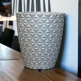 Vaso decorativo para planta naturais polietileno redondo diamante jardim a50