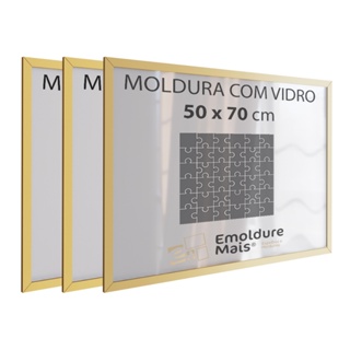 Marco Duarte Mota Moldura 50x70 com Vidro para Quadros e Quebra Cabeça  puzzle 1000 peças Grow