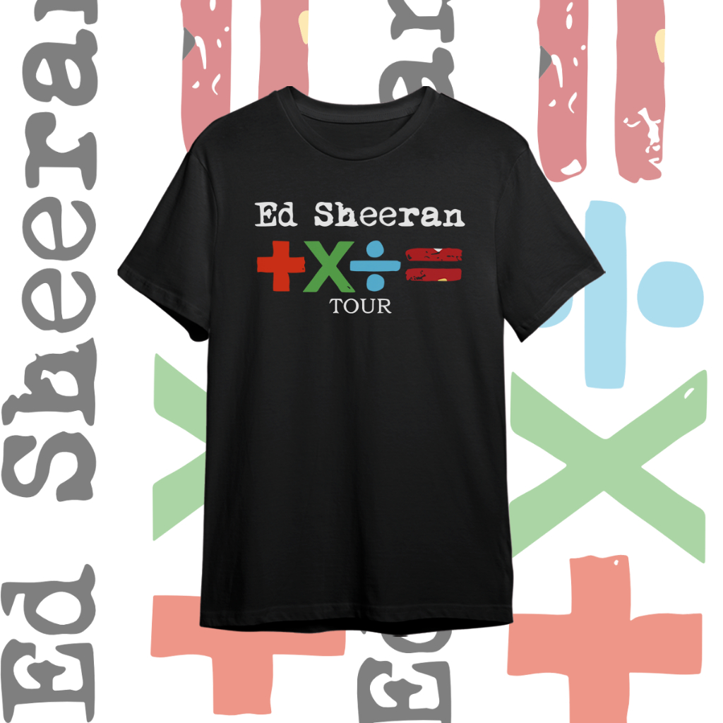 Camiseta Algodao Ed Sheeran Mathematics World Tour Show Cantor Pop