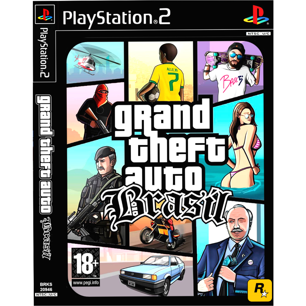 GTA San Andreas - Brasil - Ps2 Jogo PlayStation 2 Game – (patch) - A097 ...