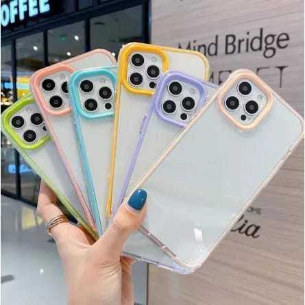 Capa case 3 Em 1 Motorola Moto G54 Transparente Colorido Macaron