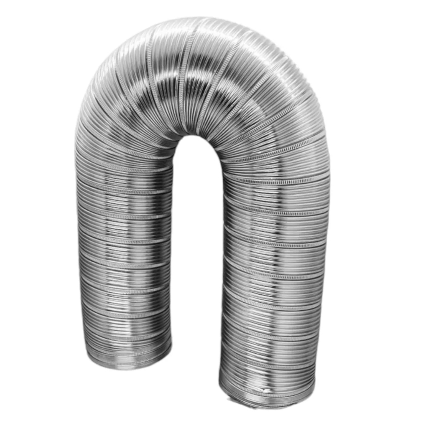 Duto 1,5 Metros Semiflexível Alumínio P/ Exaustor Coifa 60mm 80mm 100mm 126mm 150mm 200mm Churrasqueira
