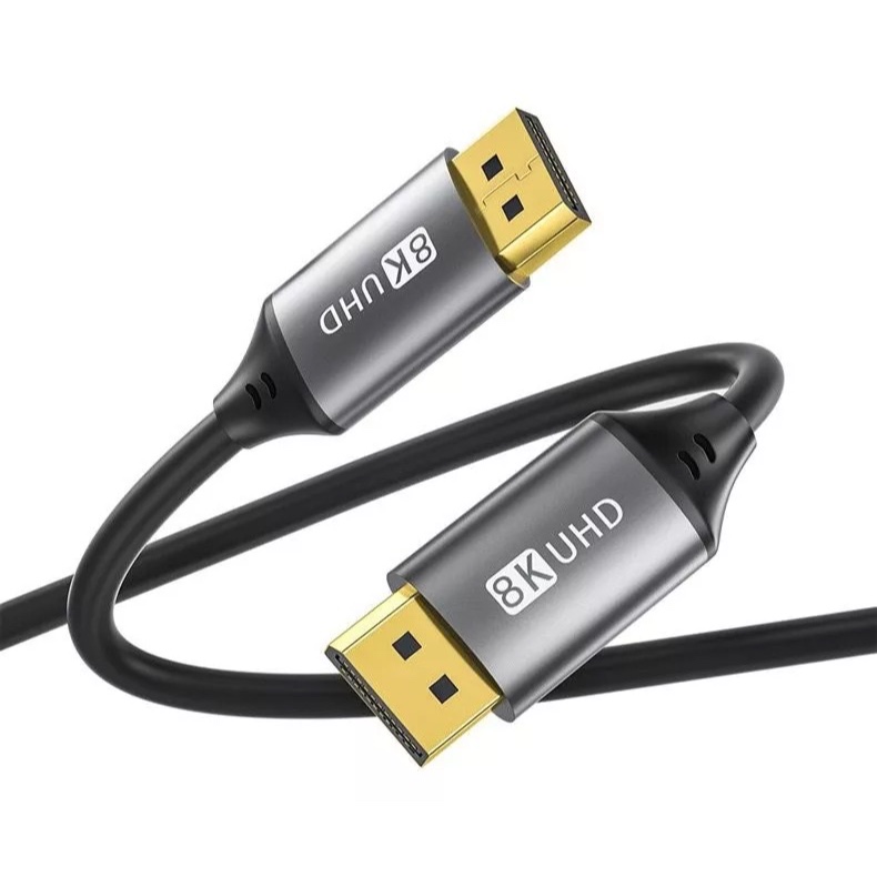 Cabo Displayport 1.4 1,80m 8k 60hz 4k 120hz Pontas Gold Display Port