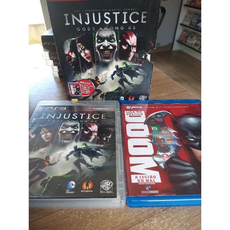 Injustice PS3 + Filme Liga da justiça Blu-ray dublado
