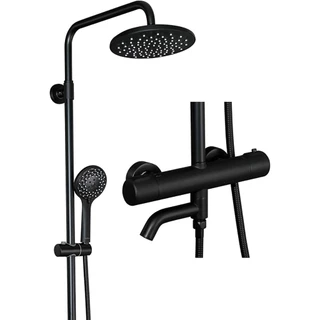 Chuveiro Com Ducha Redonda e Torneira Giratória Inox Luxo Conjunto de Parede
