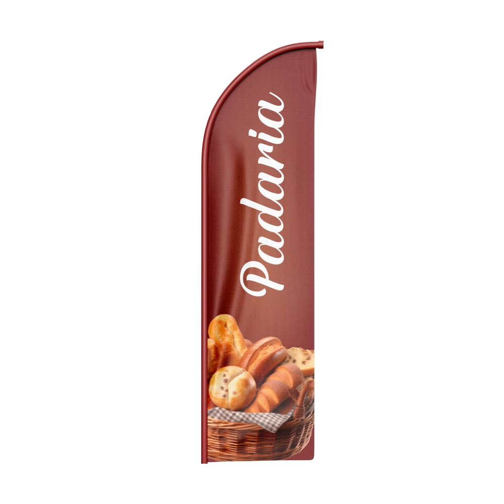 Bandeira Wind Banner Padaria Dupla Face Somente Tecido Taman
