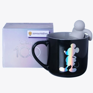 Caneca com infusor para Chá Mickey Mouse 350ml - Disney 100 anos
