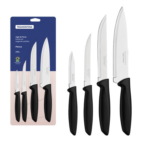 Jogo De Facas Inox 4 Peças Plenus - Tramontina