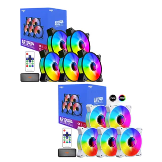 5 coolers fans Infinity 120mm | AIGO AR12 Pro + controladora e controle