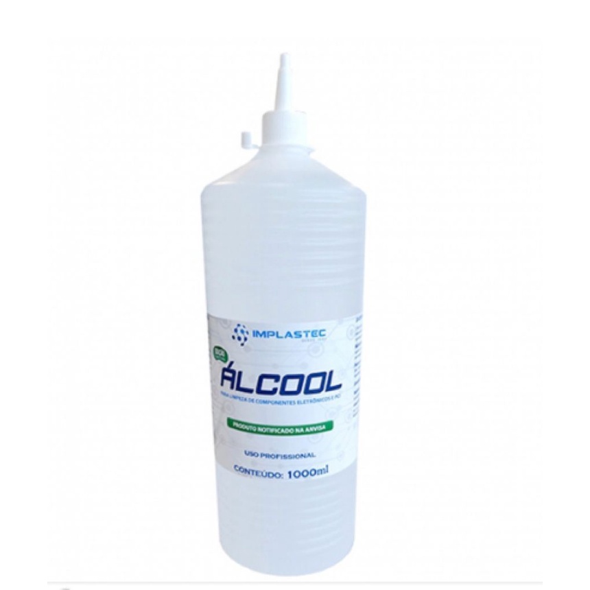 Álcool Para Limpeza De Componentes Eletrônicos e PCI 1000ML Implastec
