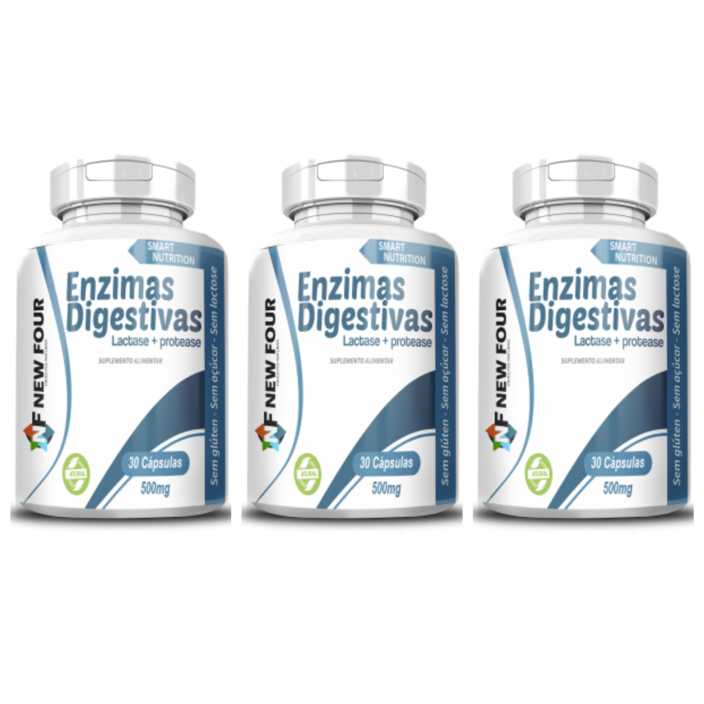 Enzimas Digestivas 500mg New Four | Shopee Brasil