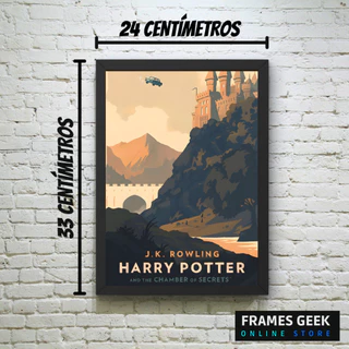 Quadro personalizado: Harry Potter (Pôster estilo capa) quarto setup gamer moldura coleção filme