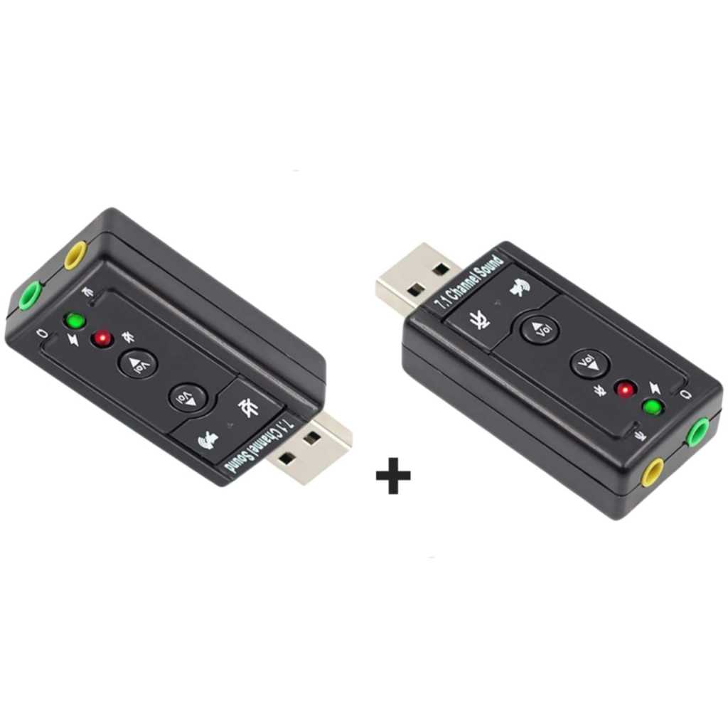 Kit Placas De Som Áudio Externo Adaptador Usb 7.1 Video Game Pc e Notebook - Envio Imediato
