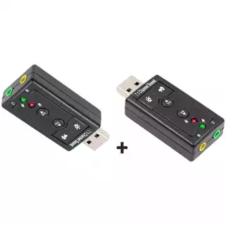 Kit Placas De Som Áudio Externo Adaptador Usb 7.1 Video Game Pc e Notebook - Envio Imediato