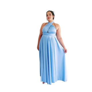 Vestido Plus Size G1 ao G4 De Festa Madrinha Longo Multiformas 50/64