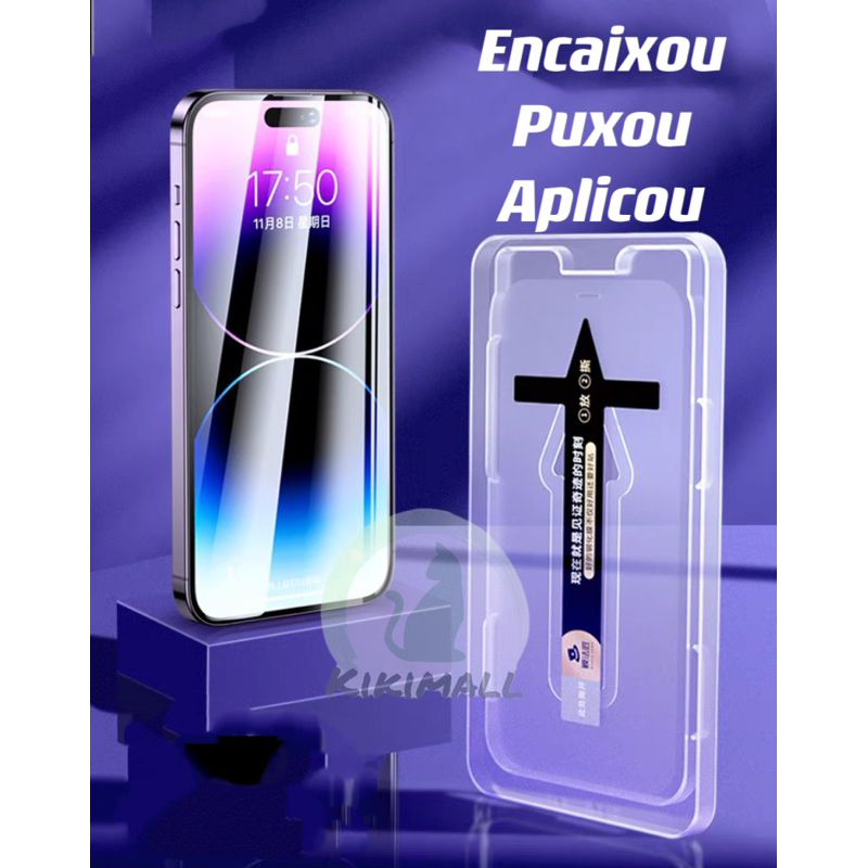Película HD Vidro Com Aplicador Para IPhone 11 12 13 14 15Promax Temperado Glass
