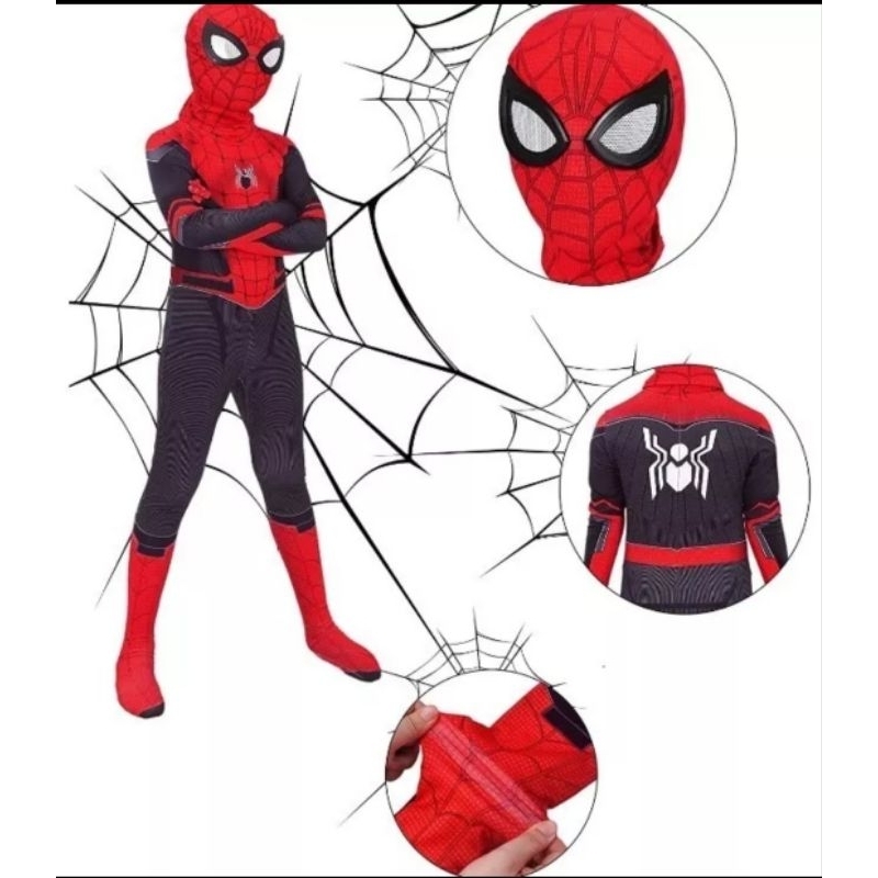 Fantasia Infantil De Ferro / Homem Aranha / Homem Peter Parker / Zentai Suit  Para Crianças E Adultos