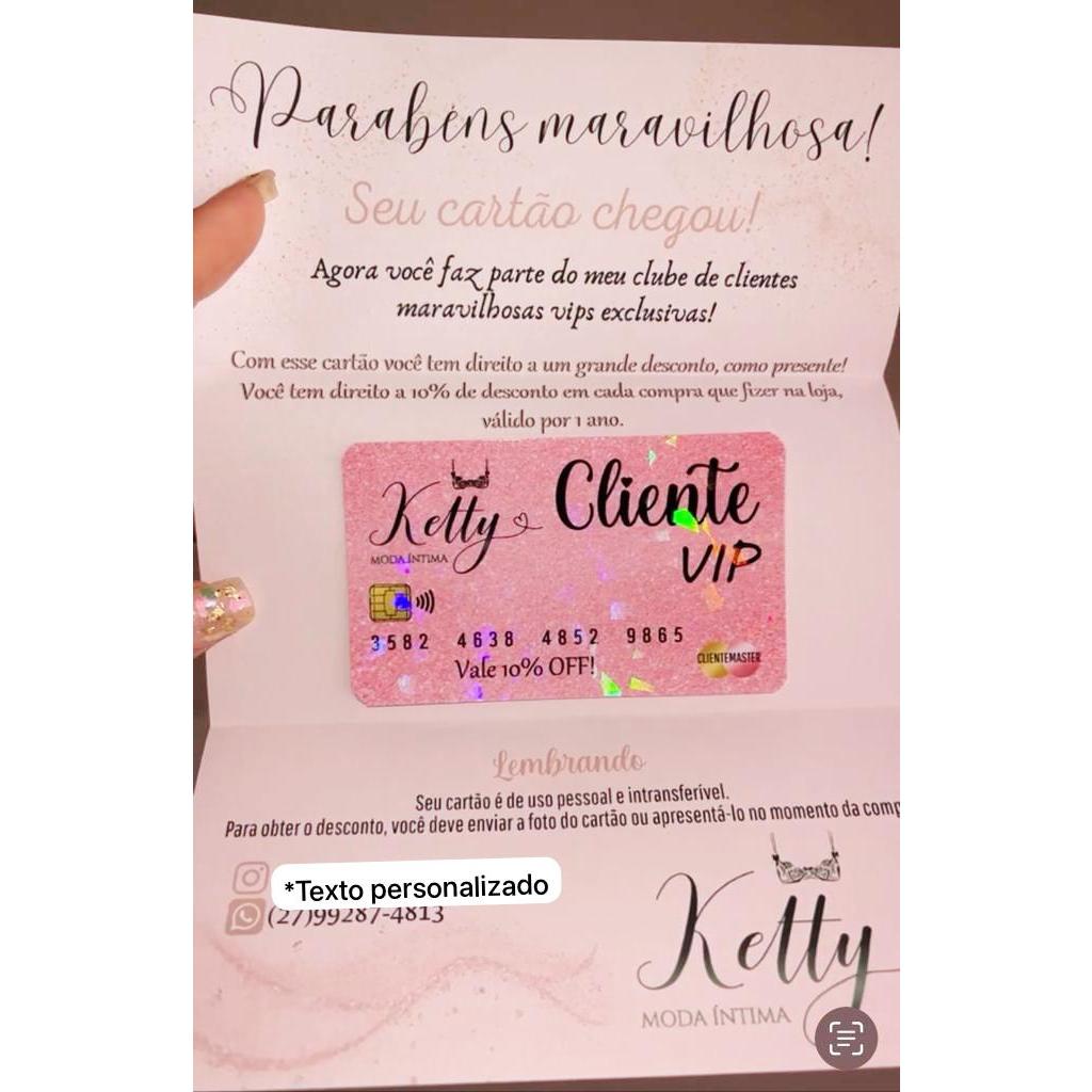 CARTA PERSONALIZADA PARA CARTÃO CLIENTE VIP/PRESENTE/FIDELIDADE ...