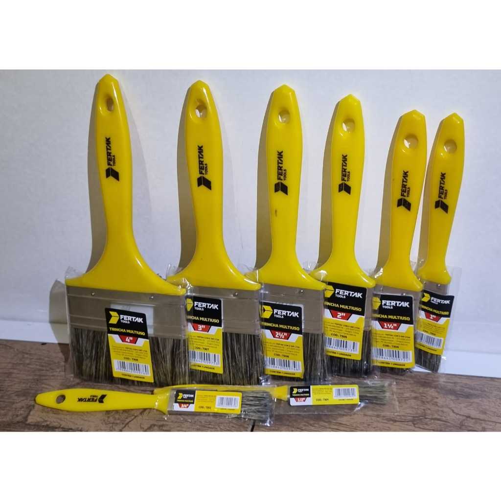 Kit Pincel trincha para Pinturas em Geral Qualidade Profissional ...