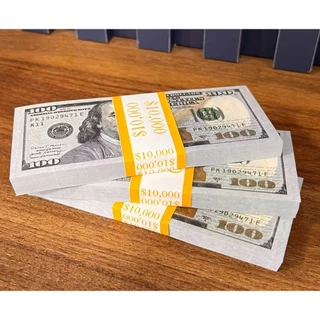 Notas De Dólar (Sem Valor) Tamanho Real Para Decoração