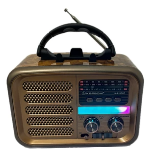 Radio retro vintage fm am usb sd bateria bluetooth Luminária Rgb ka-5585